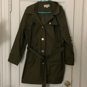 Michael Kors Olive green trench raincoat plussize